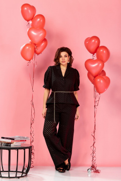 Брюки, жакет AVA fashion М-181 черный - фото 2