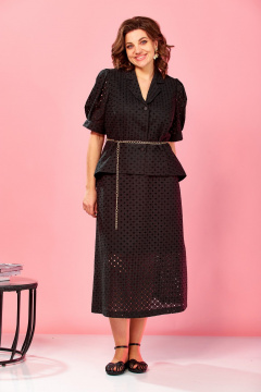 Жакет, юбка AVA fashion М-182 черный - фото 2