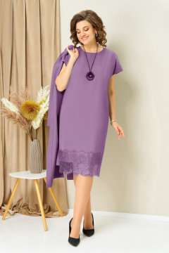 Жакет, платье VOLNA 1459 лавандовый - фото 5