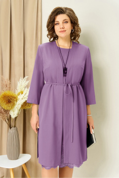 Жакет, платье VOLNA 1459 лавандовый - фото 4