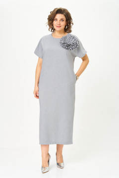 Платье, украшение Svetlana-Style 1928 серый - фото 3