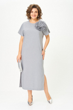 Платье, украшение Svetlana-Style 1928 серый - фото 1