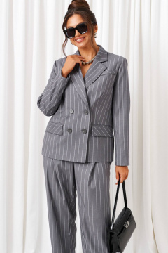 Брюки, жакет Beautiful&Free 6435 светло-серый_в_полоску - фото 4