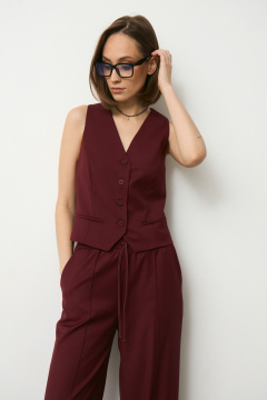 Брюки, жилет Luitui R4066 винный - фото 4