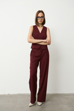 Брюки, жилет Luitui R4067 винный - фото 5