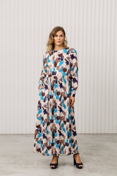 Платье Romgil РТ0131-ВИ2 молочный,шоколадный,темно-розовый - фото 1