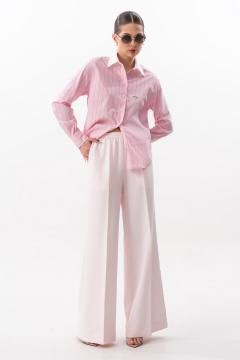 Блуза SILVERSPICE S-7636 розовая-полоска - фото 2