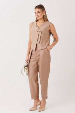 Брюки, жакет, жилет Fantazia Mod 5220 бежево-пудра - фото 3