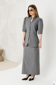 Жакет, юбка Amberа Style 2151-1 серый - фото 3