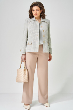 Блуза, брюки, жакет Fita 4171 миндаль+мята - фото 3