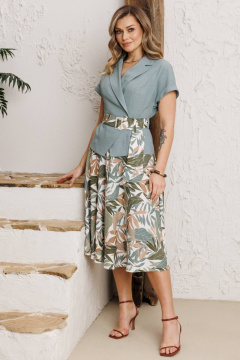 Жакет, юбка Мода Юрс 26-2641 ментол - фото 1