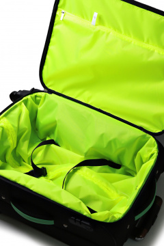 Чемодан Galanteya 3014.25с314к45 черный/зелен - фото 2