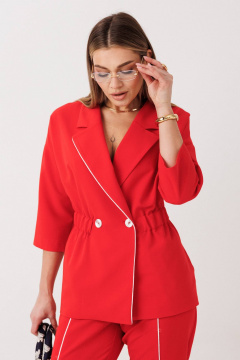Брюки, жакет Anastasia 1324 красный - фото 4
