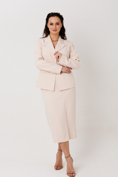 Жакет, юбка Mislana 1296 бежевый - фото 1