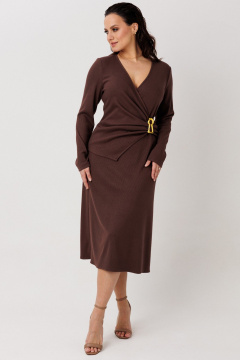 Платье Mislana 1291 коричневый - фото 1
