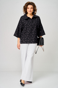 Блуза Michel chic 786 черный_зонтик - фото 2