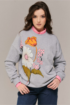 Джемпер JRSy 2665 серый_меланж - фото 1