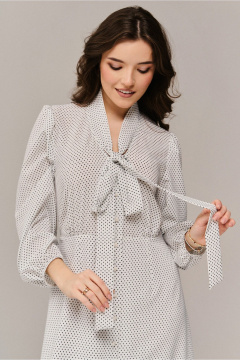 Платье JRSy 2672 молоко_синий_горох - фото 3