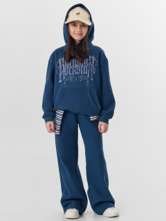 Брюки, худи Mark Formelle 397757/25-36411П-7П-3 синий_печать_3_сл_на_пол_печ_ДЕКОР_СТРАЗЫ - фото 1