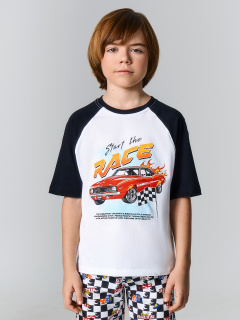 Брюки, джемпер Mark Formelle 563335/25-39122ПП-0 белый_гоночная_клетка_3_сл_на_пол - фото 1