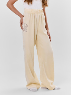 Брюки Mark Formelle 587002/25-39105П-3-3 молочный_печать_1сл_аппликация_из_страз_ПР_дет_пе - фото 1