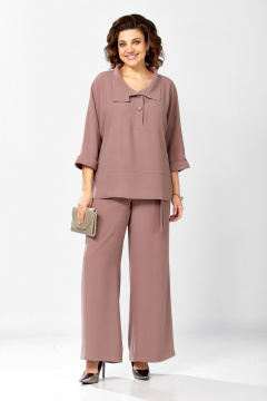 Блуза, брюки БагираАнТа 1105 какао - фото 1