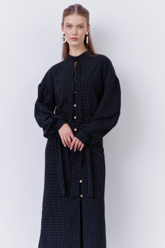 Платье FLAIM 2063 черный-горох - фото 2