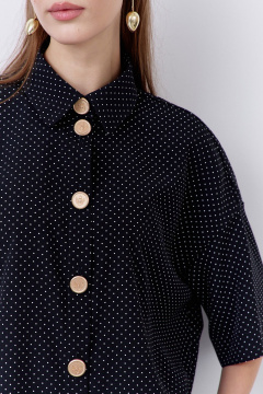 Блуза FLAIM 2069 черный-горох - фото 4