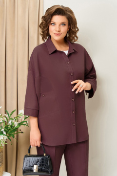 Блуза, брюки, жакет VOLNA 1406 слива - фото 2