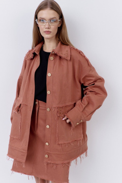 Бомбер FLAIM 2078.01 розовый-кирпич - фото 4