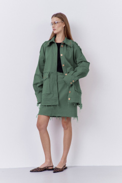 Юбка FLAIM 2079.02 зеленый-мох - фото 3