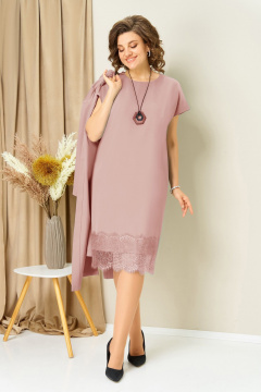 Жакет, платье VOLNA 1459 пудрово-розовый - фото 3