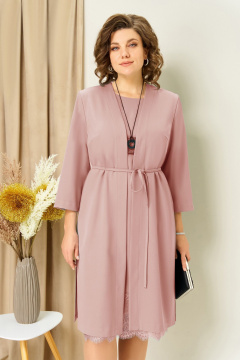 Жакет, платье VOLNA 1459 пудрово-розовый - фото 2
