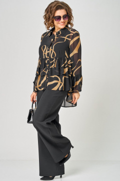 Блуза EVA GRANT 7221 принт_ленты - фото 4