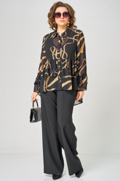 Блуза EVA GRANT 7221 принт_ленты - фото 2