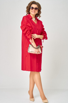 Платье EVA GRANT 7102 красный - фото 4