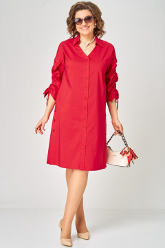 Платье EVA GRANT 7102 красный - фото 1