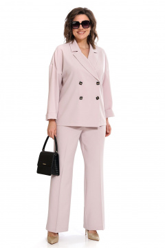 Брюки, жакет Alani Collection 2437 пудра - фото 1