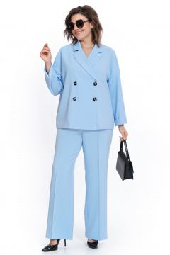Брюки, жакет Alani Collection 2437 голубой - фото 2
