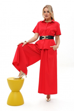 Блуза, брюки Alani Collection 2494 красный - фото 2