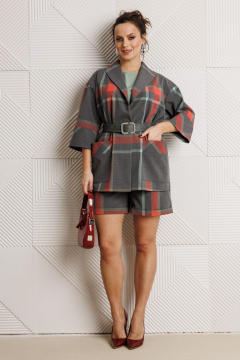 Блуза, жакет, шорты Mubliz 304 клетка - фото 1