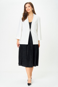 Жакет, платье LeNata 20457 белый-с-черным - фото 3