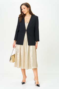 Жакет, платье LeNata 20457 черный-с-золотым - фото 4