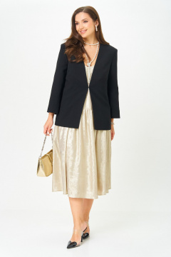 Жакет, платье LeNata 20457 черный-с-золотым - фото 3