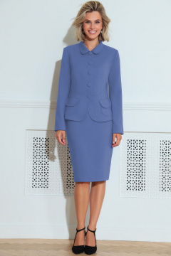 Жакет, юбка LeNata 21212 темно-голубой - фото 1