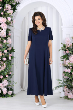Жакет, платье Ninele 7489 темно-синий - фото 3