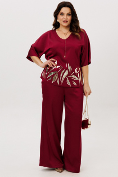 Блуза, брюки ANIDEN 6118-1 бордо - фото 1