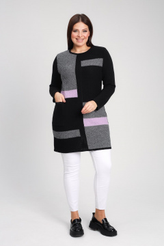 Туника BONADI 1899 черный-лиловый - фото 1