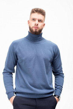 Мужской прямой свитер реглан с отложным воротником Полесье С3070-17 7С1581-Д43 170,176 габардин - фото 3