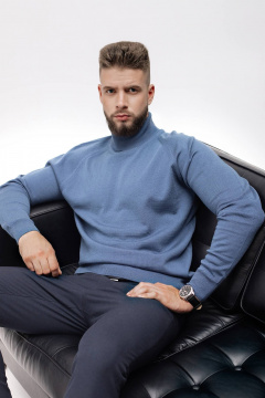 Демисезонный мужской свитер прямого силуэта с воротником Полесье С3070-17 7С1581-Д43 182,188 габардин - фото 1